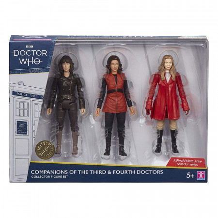 Doctor Who akčná figúrkas 3-Pack Companions of the Third & Fourth Doctors 14 cm